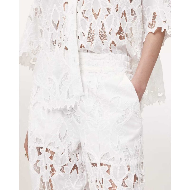 AllSaints Charli Embroidered Straight Fit Trousers image number 2